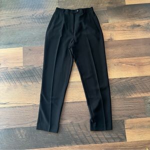 Black high waisted pleated trousers